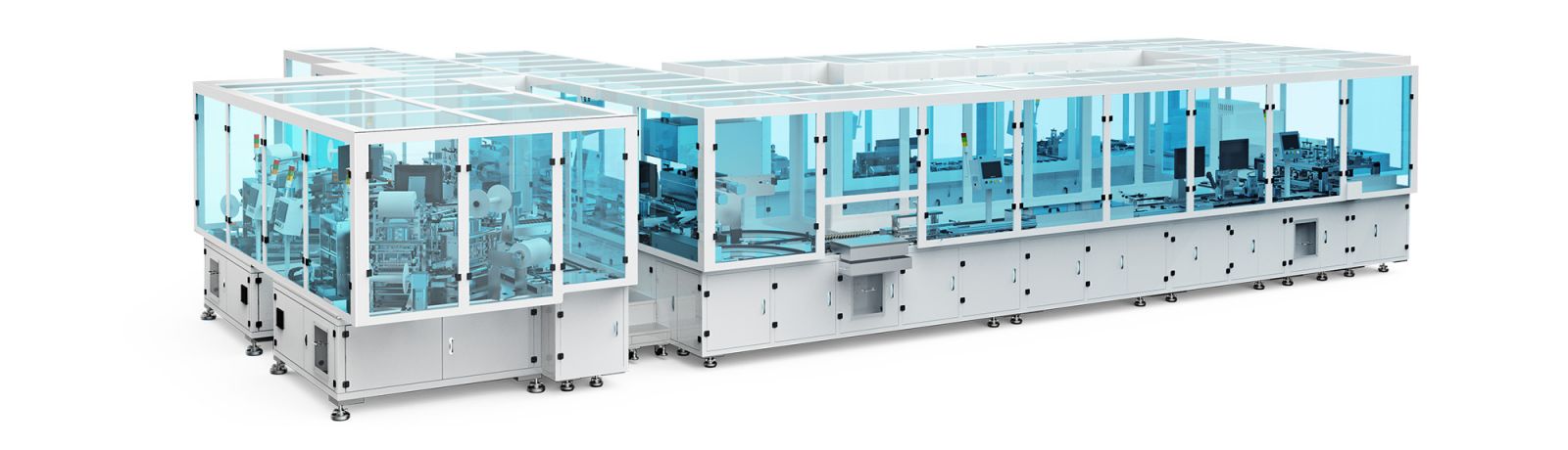 Automatic assembly line for hemoperfusion device